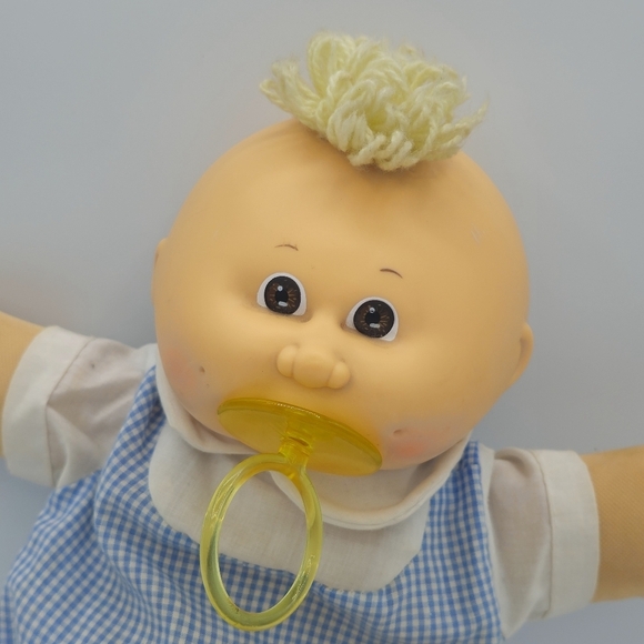 Vintage 1985 Cabbage Patch Kids Preemie Boy Blonde Hair Brown Eyes Baby Doll - Picture 2 of 16